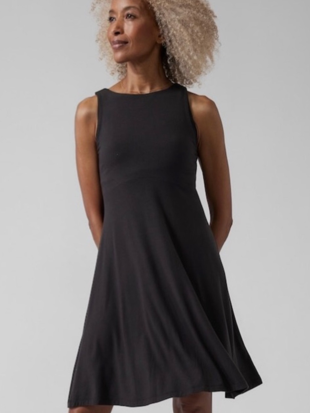 NWT Athleta Santorini Thera dress small black sleeveless